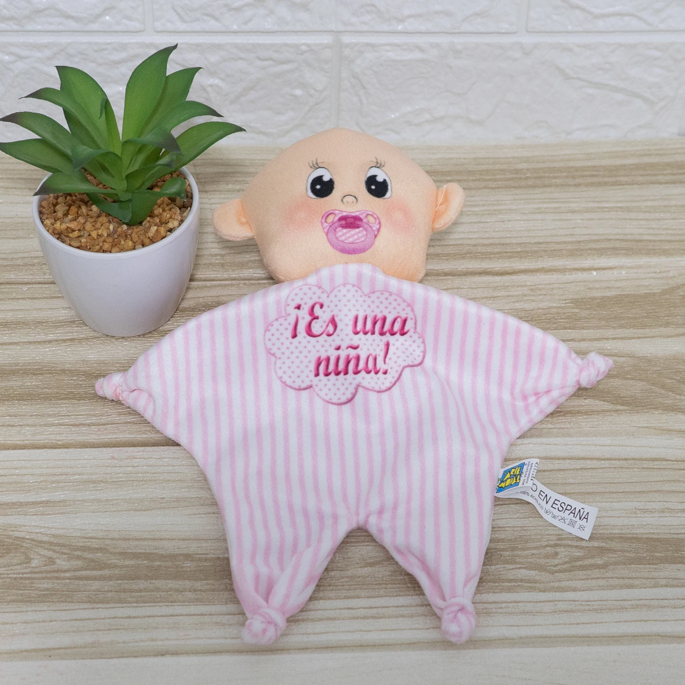 doudou carita bebe rosa