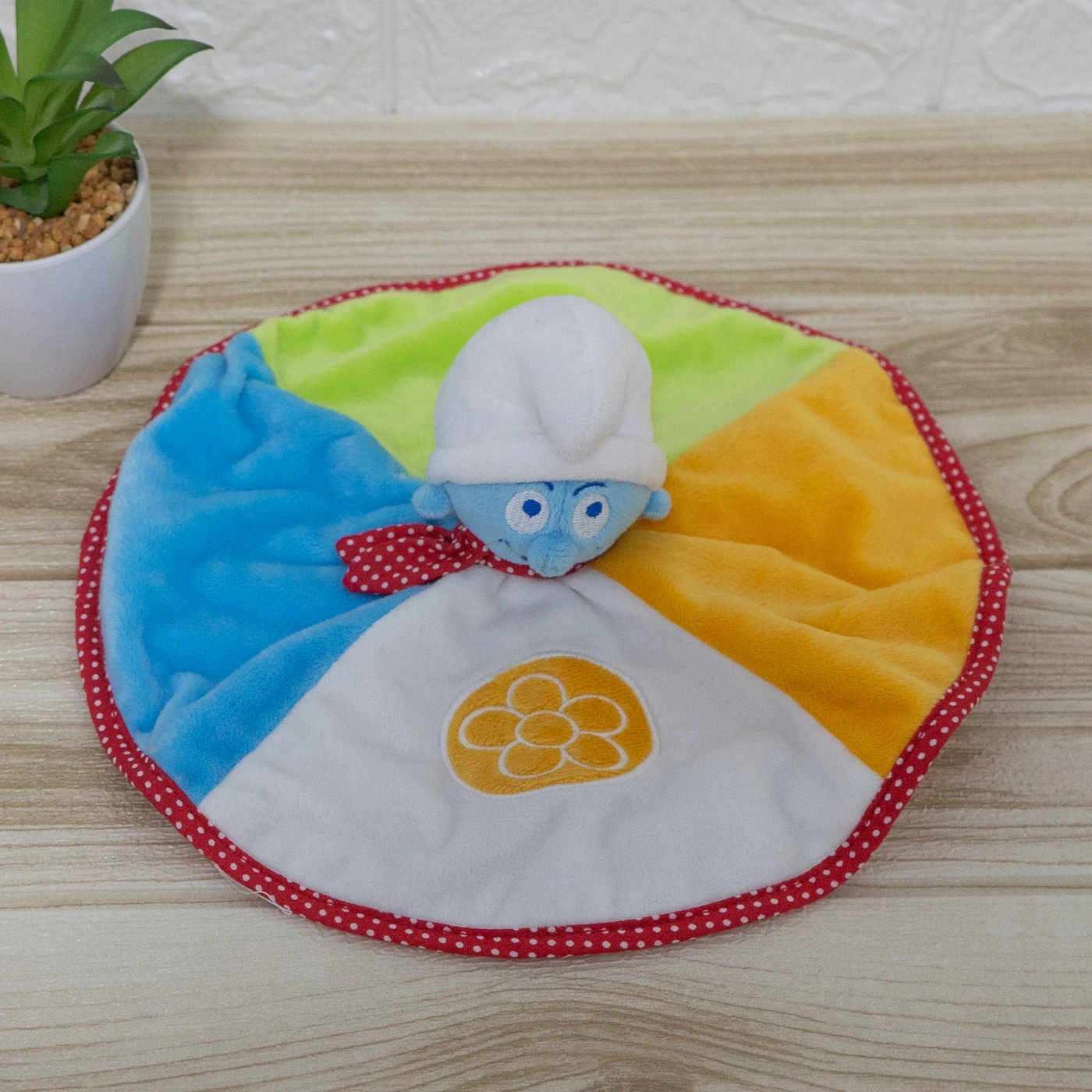 doudou carita de pitufo redondo personalizable