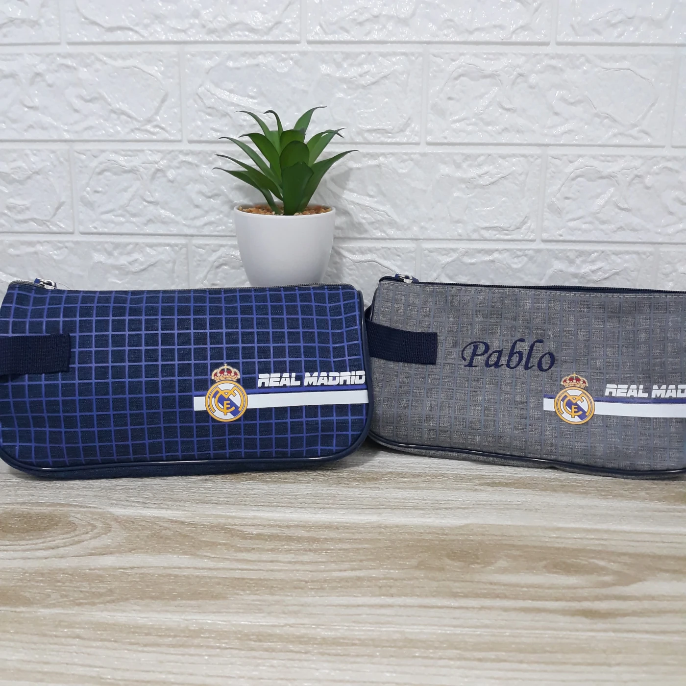neceser real Madrid personalizable bordado
