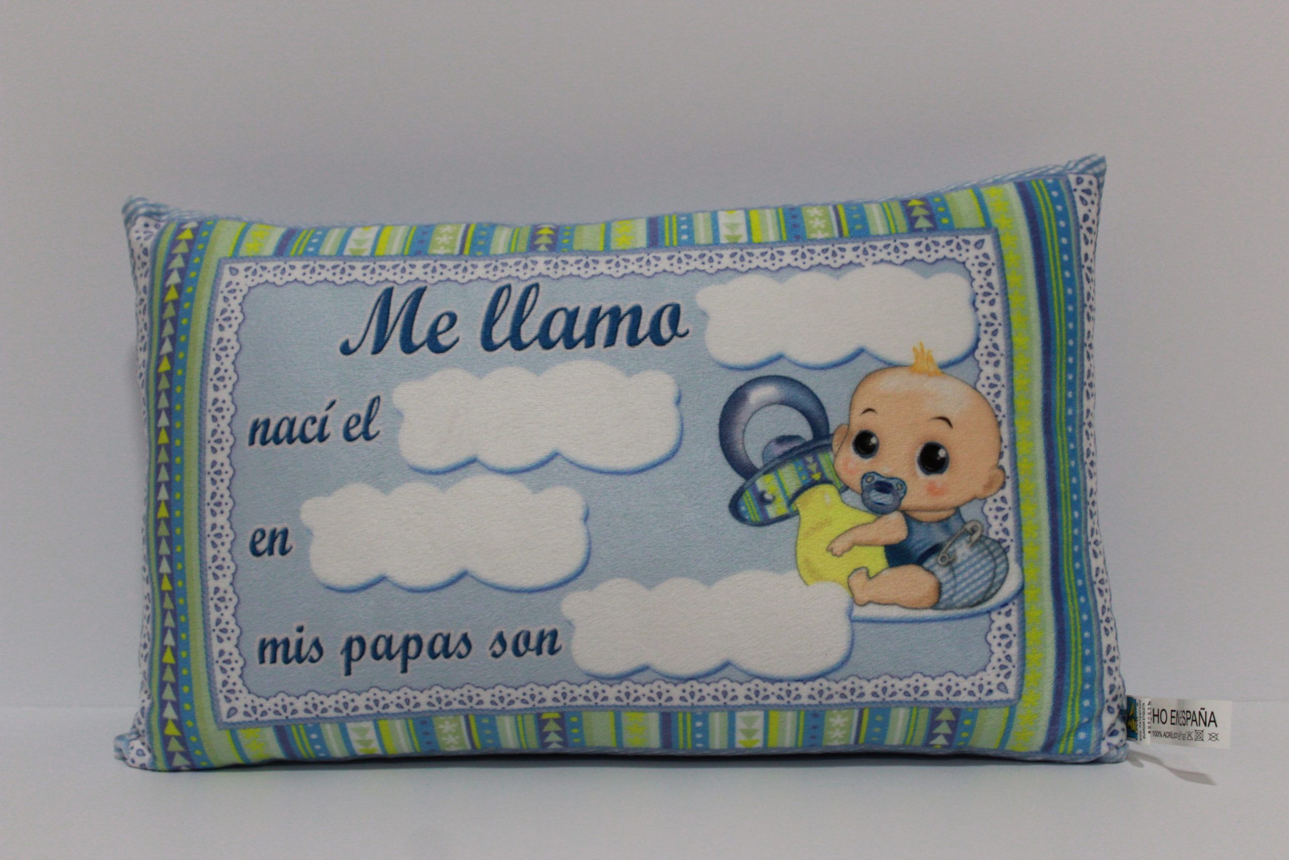 cojin nacimiento personalizado