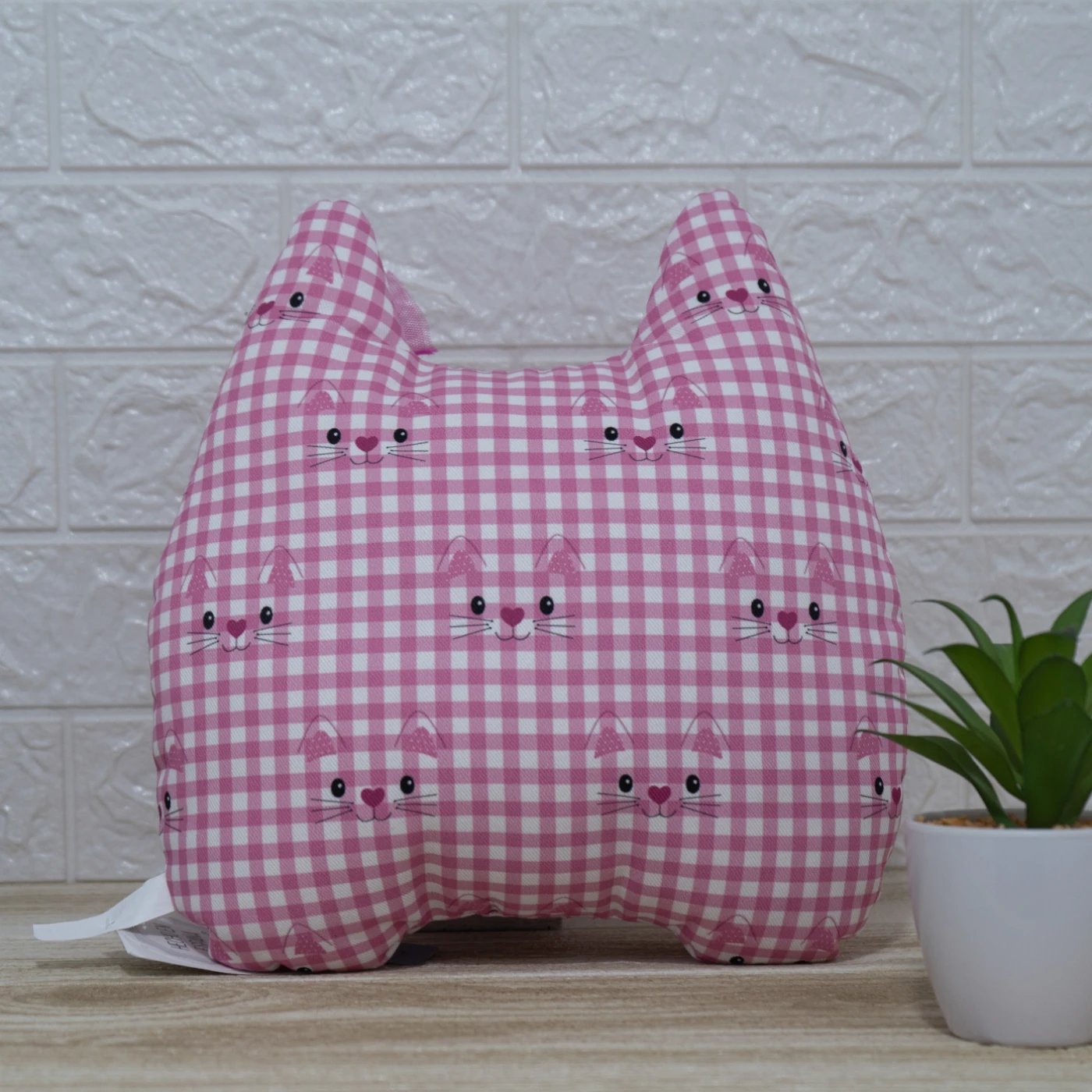 cojín infantil gato rosa espalda