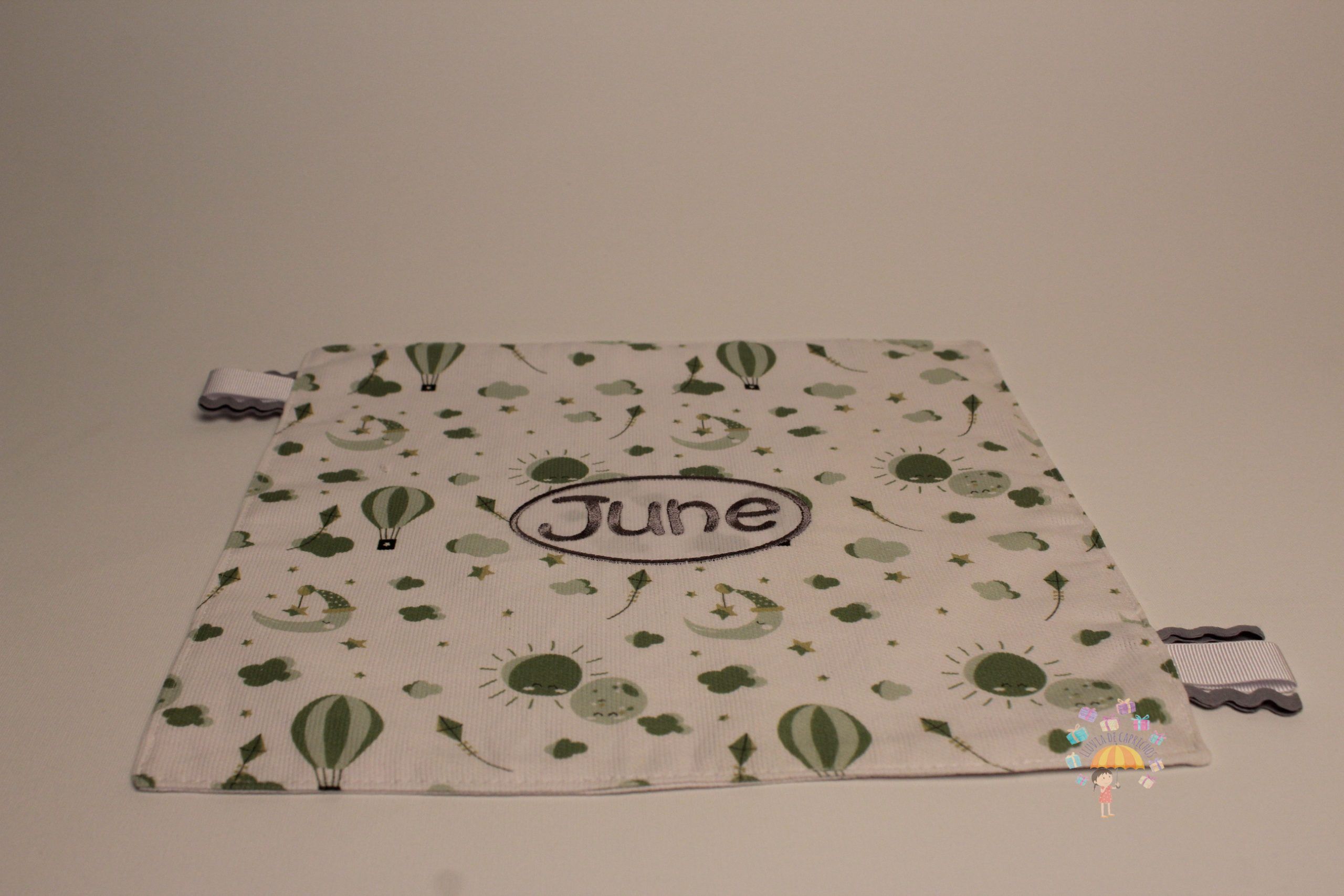 doudou tela verde personalizado