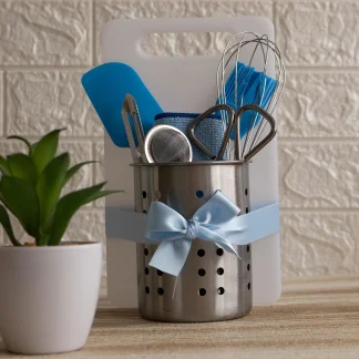 kit regalo utensilios cocina azul