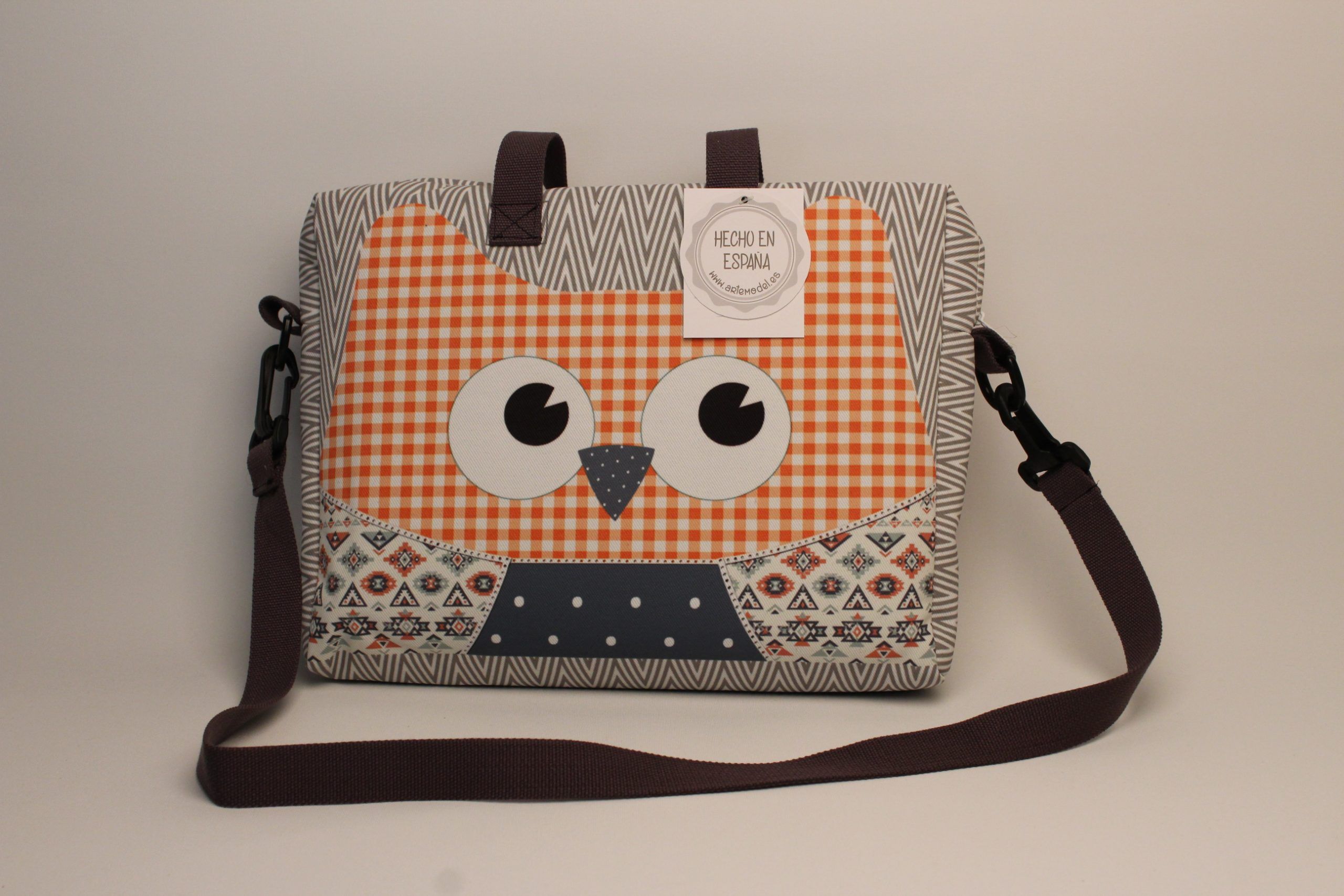 bolso bandolera búho, maleta pequeña