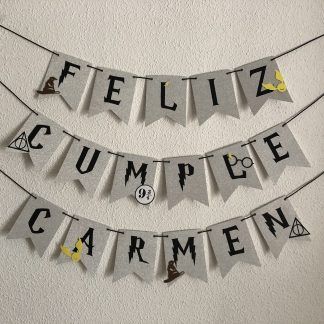 banner cumpleaños tema harry potter