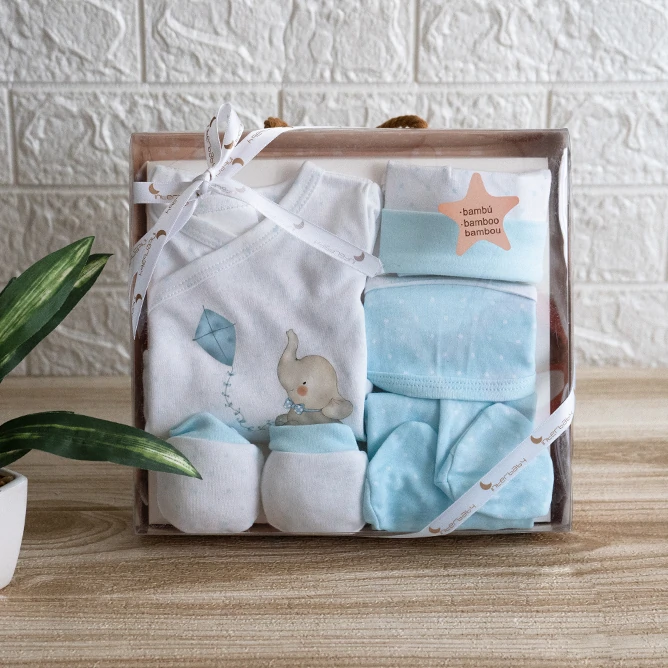 conjunto nacimiento primera puesta azul