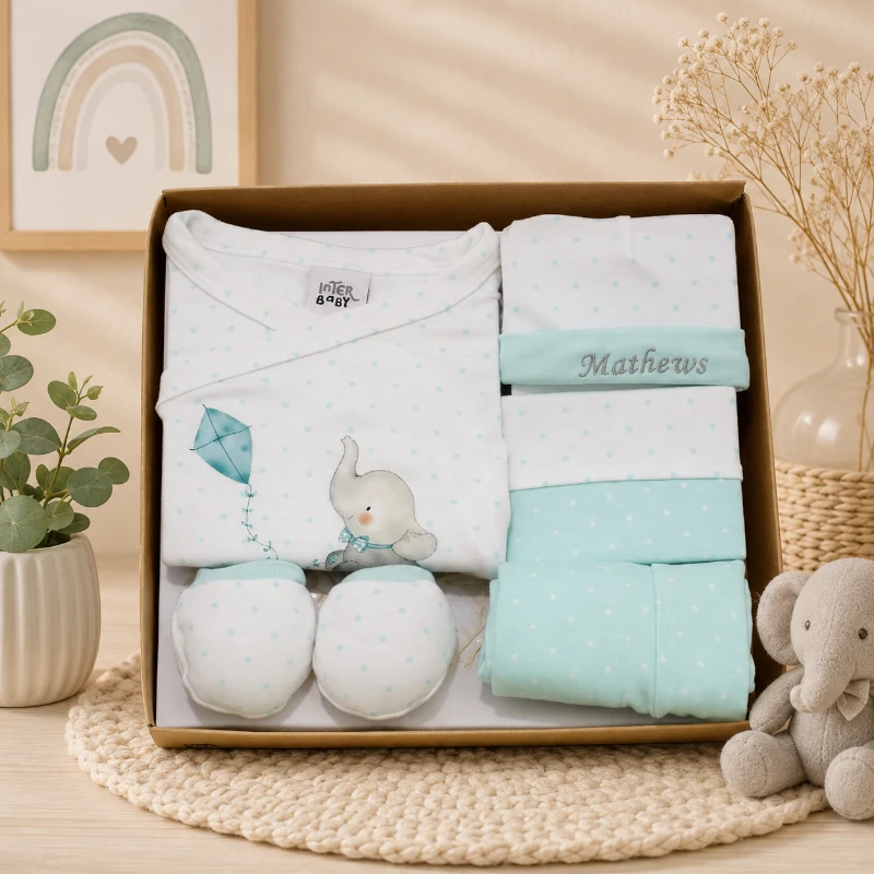 kit nacimiento personalizado nombre bordado