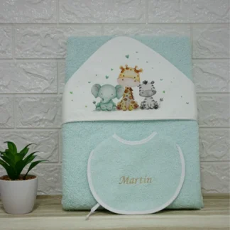 capa baño verde personalizable
