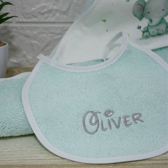 capa baño verde personalizable babero