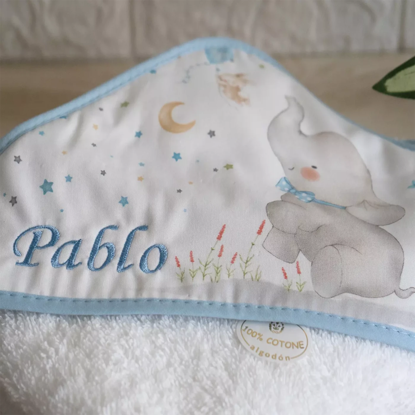 capa elefante bordada nombre