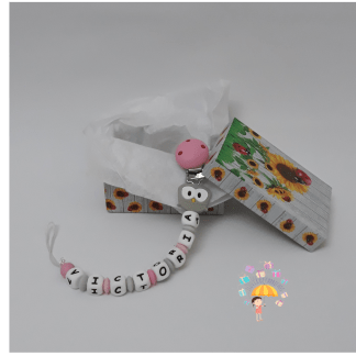 chupetero silicona personalizado buho