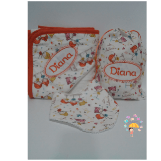 canastilla personalizada bailarinas naranja