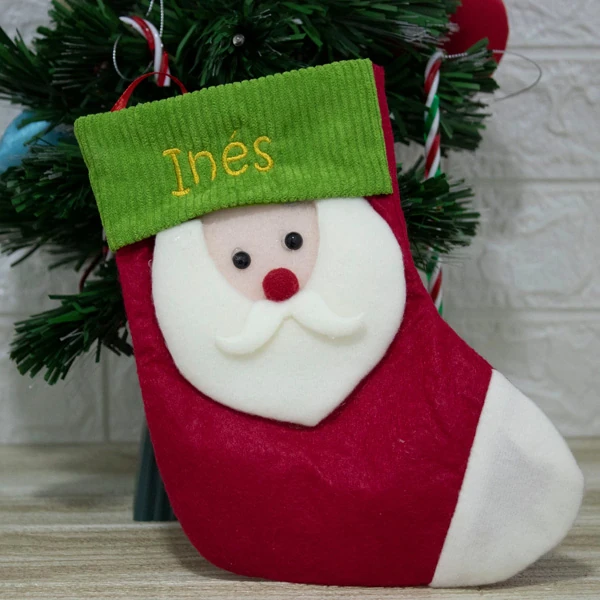 bota navidad con nombre bordado