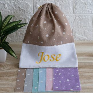bolsa personalizada bordada estrellas