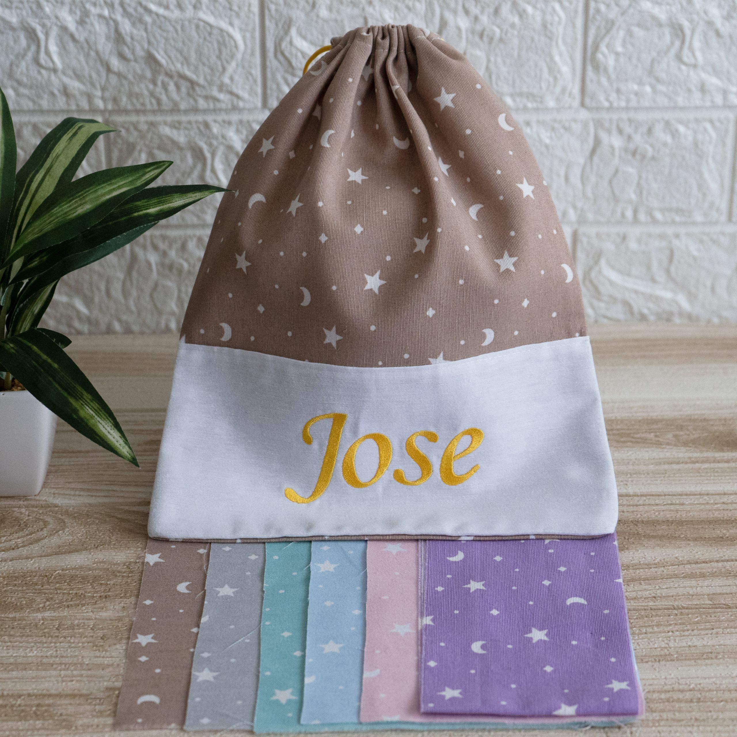bolsa personalizada bordada estrellas