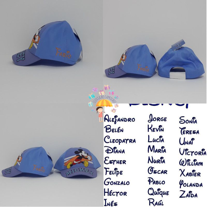 gorra disney niños personalizada
