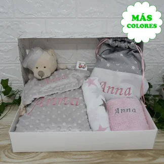 canastilla nacimiento personalizada bordada
