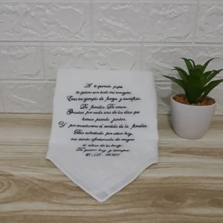 pañuelo bordado frase extra larga