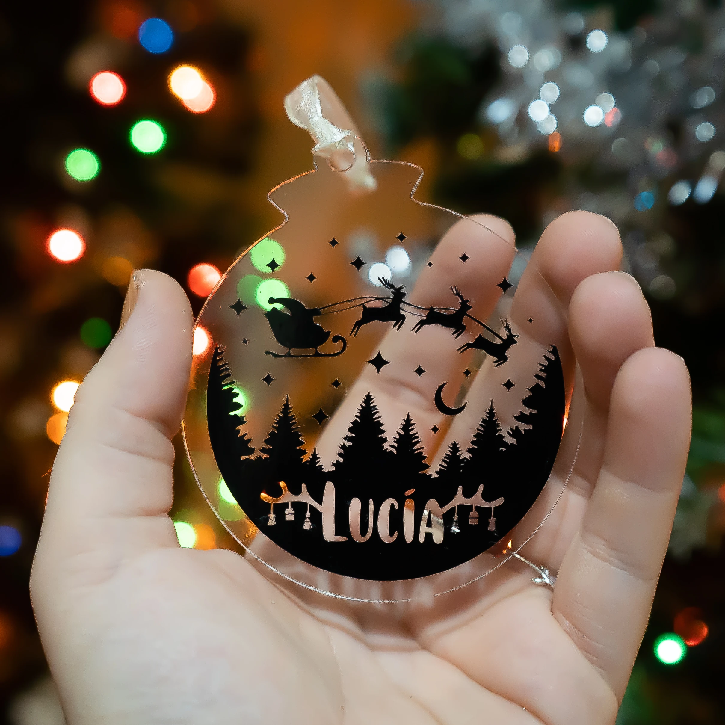 bola navidad plana personalizada