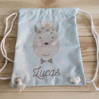 mochila infantil de cuerdas personalizada con nombre