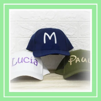 Gorras bordadas con nombre o inicial